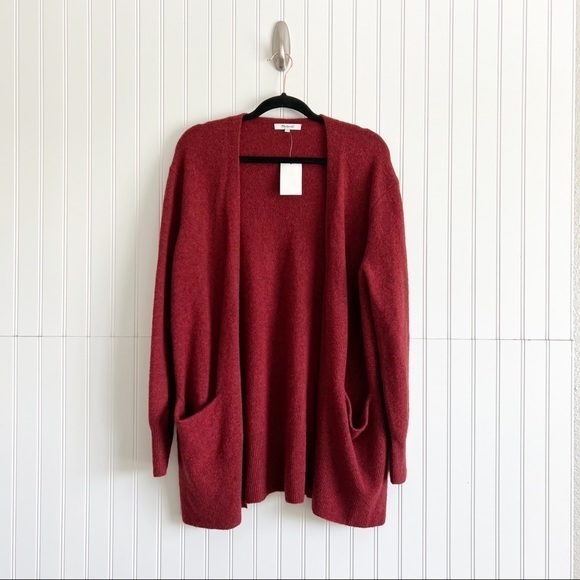 Madewell Cozy Walker Cardigan in Burnt Orange